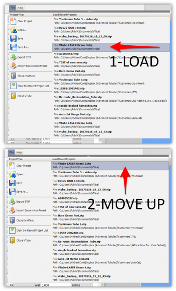 Vtube recent project move to top.png