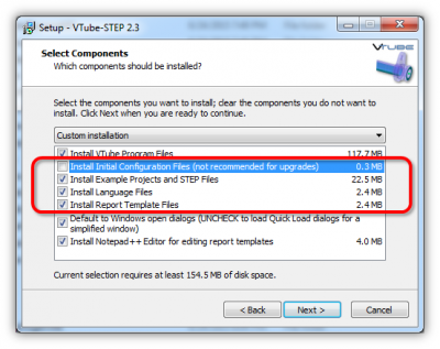 Vtube-step v2.3 installation options.png