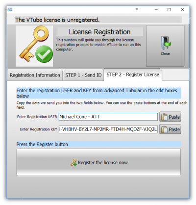 Vtube registration screen - registration - Enter credentials and register.png