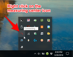 Right click on the measuring center icon.png