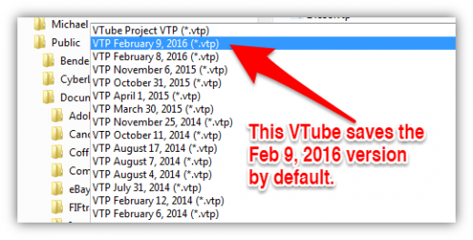 Vtube saveas dialog project fileversion example.png